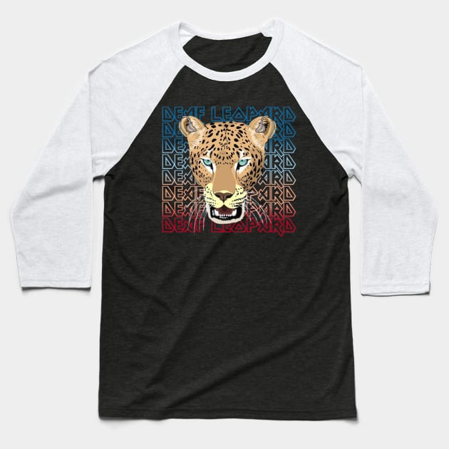 Deaf Leopard Baseball T-Shirt by ILLannoyed 
